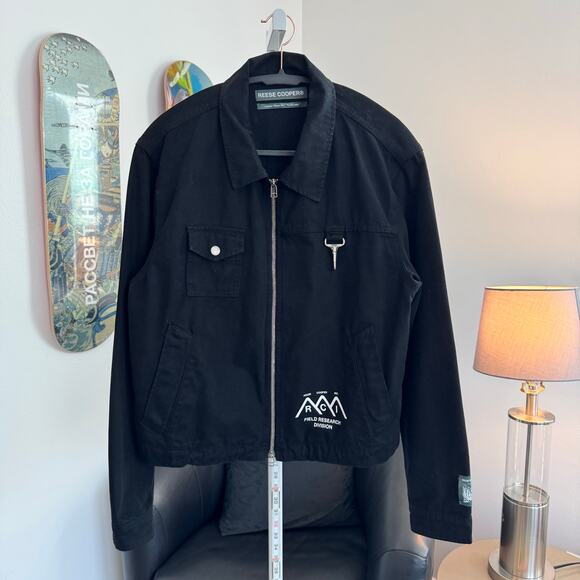 Reese Cooper Crop Short Jacket Black Sz Small Made in USA - Picture 3 of 7